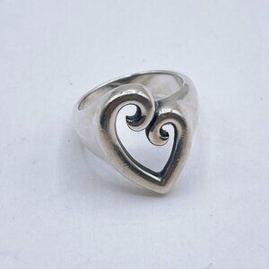 James Avery Sterling Silver Mothers Love Heart Ring Size 7.5